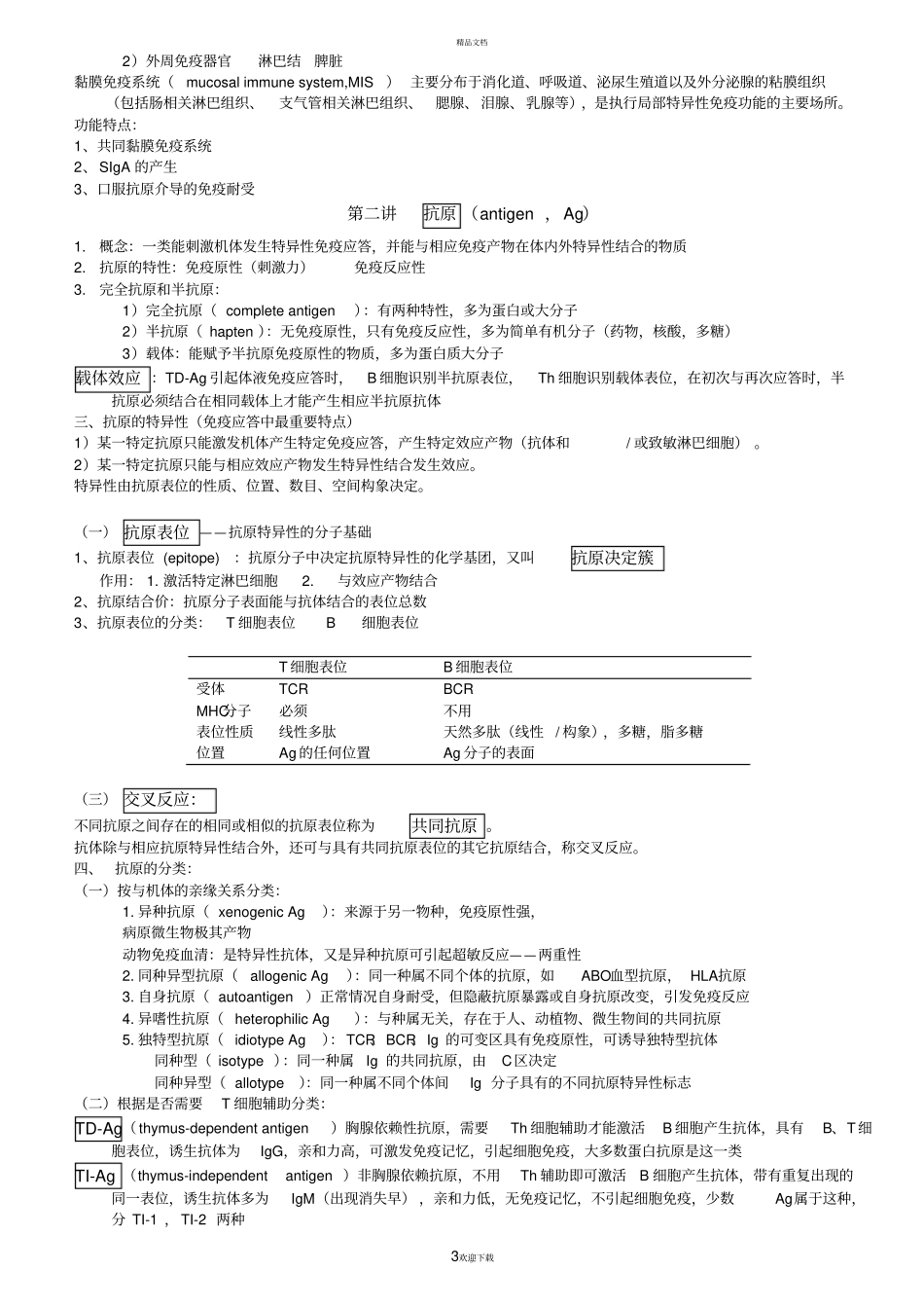 免疫学笔记-整理完毕_第3页