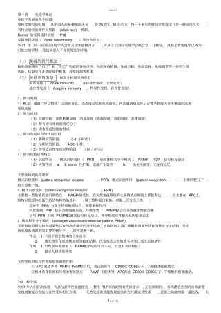 免疫学笔记-整理完毕
