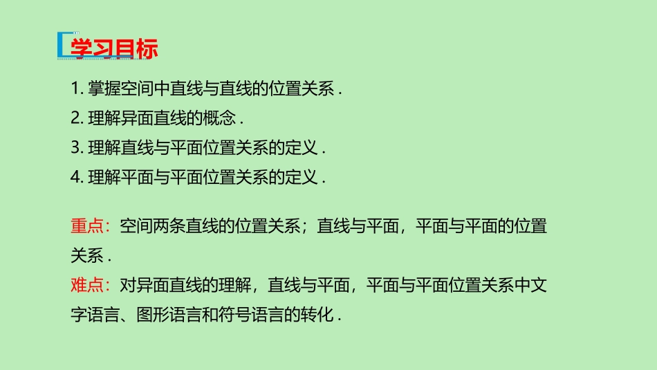 高中数学 第八章 立体几何初步 842 空间点、直线、平面之间的位置关系课件 新人教A版必修第二册 课件_第2页