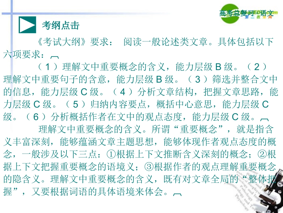 高考语文 论述类文本阅读复习课件 新人教版 课件_第3页