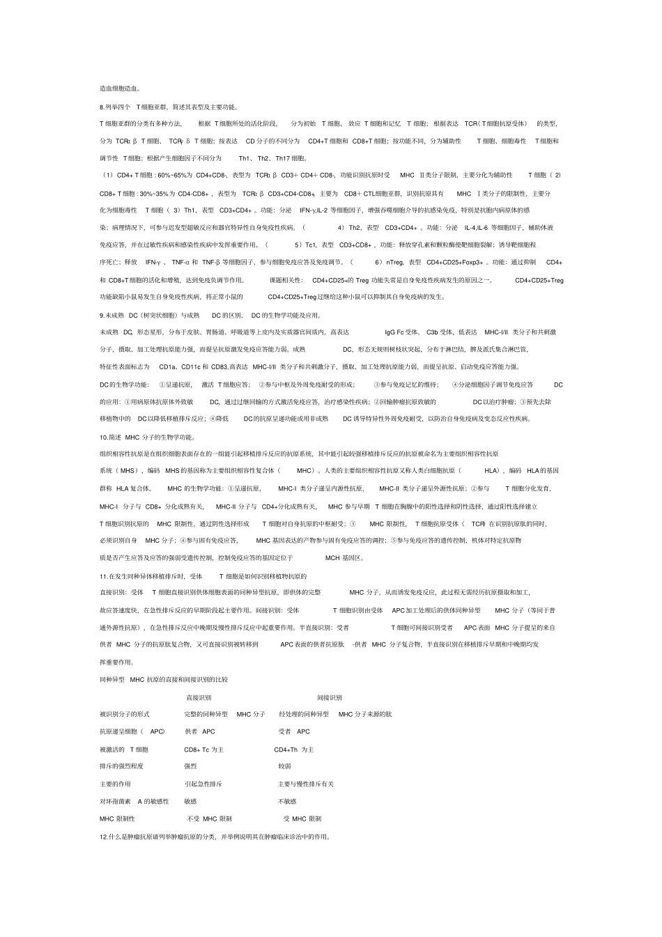 免疫学考试问答题及答案_第2页