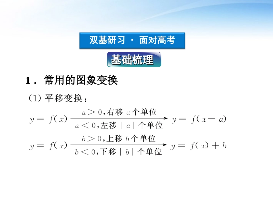 高考数学一轮复习 第2章第七节 函数的图象及函数与方程课件 文 苏教版 课件_第3页