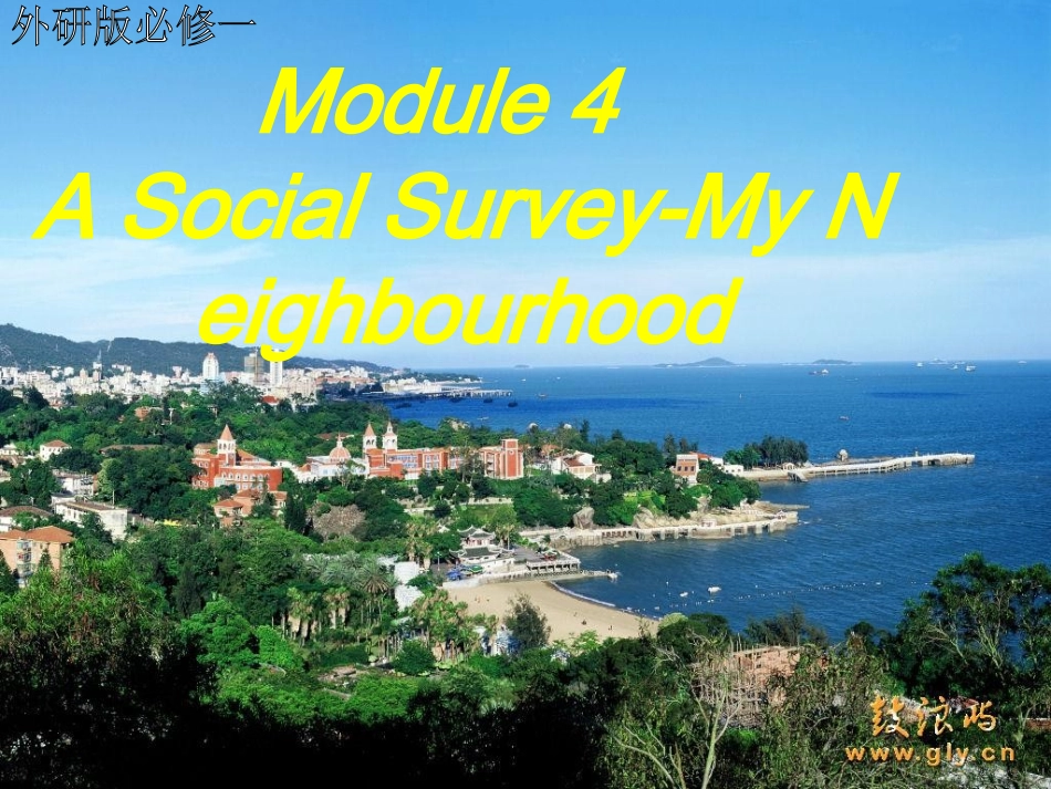 高中英语 Module 4 A Social Survey-My Neighbourhood 精品课件 外研版必修1 课件_第1页