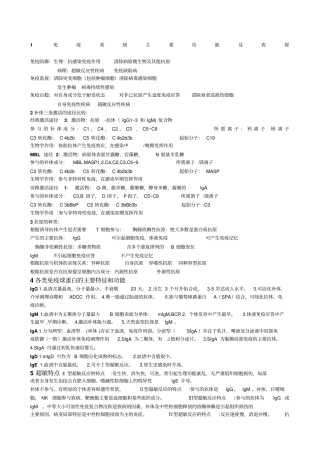 免疫系统主要功能及表现