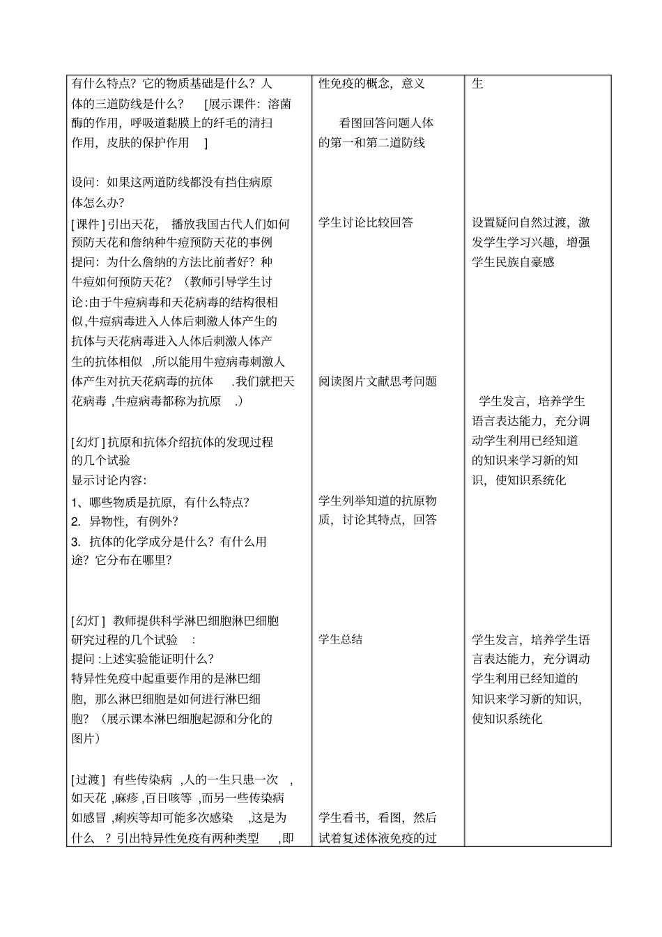 免疫教学设计人教版_第3页
