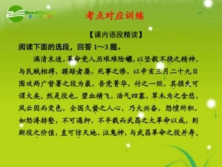 高中语文 考点对应训练课件 苏教版必修4 课件