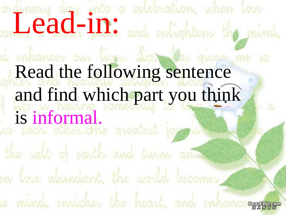 江苏地区高一英语模块三Unit2 Word power  新课标 牛津版 课件_第2页