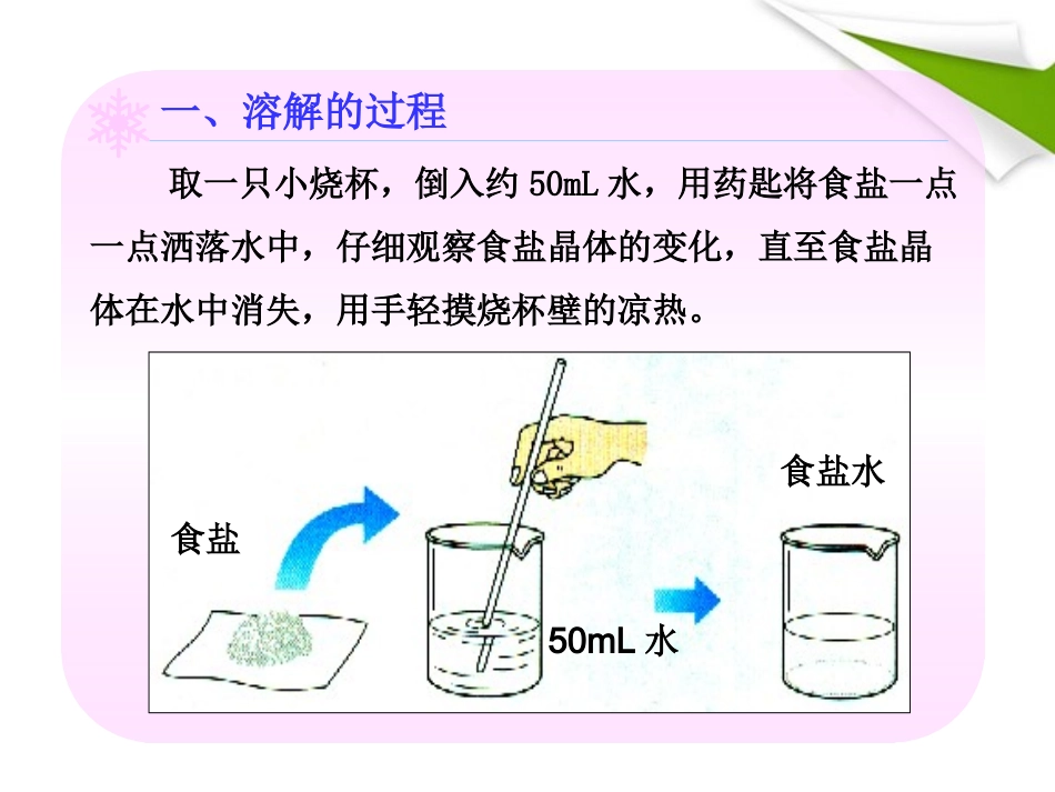 版八年级化学 第一节 物质在水中的溶解新课标同步授课课件 鲁教版五四制 课件_第2页