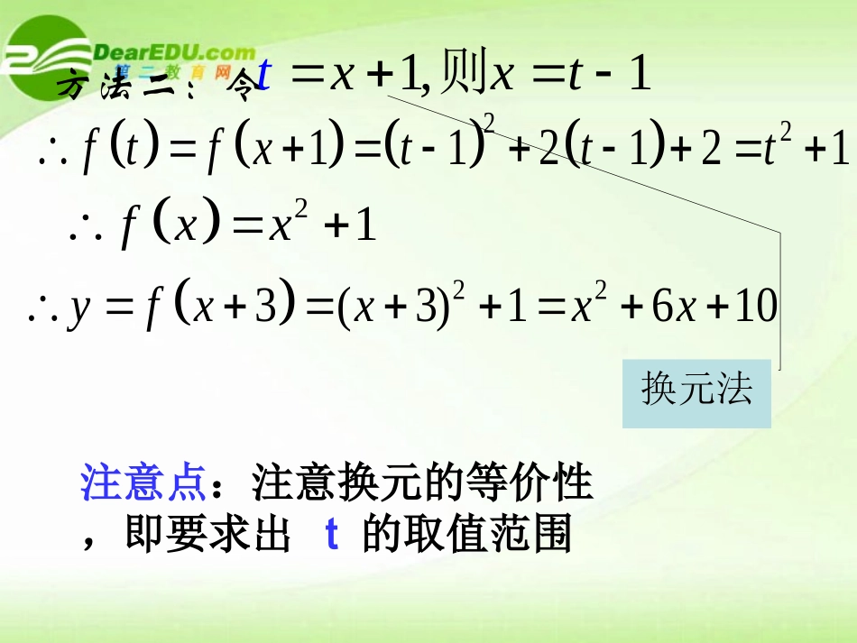 高中数学 求函数解析式课件 新人教A版必修1 课件_第3页