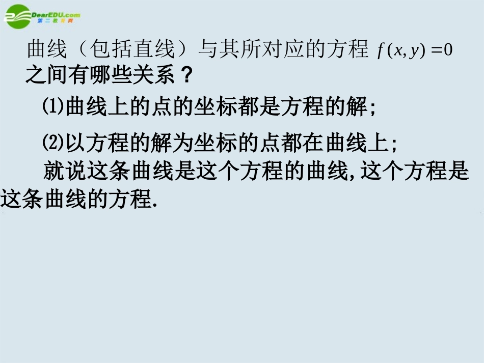 高中数学 求曲线的方程课件 新人教A版选修2 课件_第1页