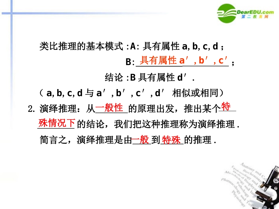 高考数学总复习 13.3 合情推理与演绎推理课件_第3页