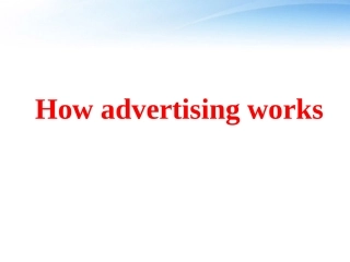 高中英语 Unit 5(Inside advertising)Reading课件 新人教版选修9 课件