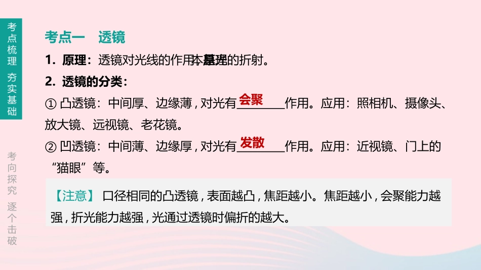 江西省中考物理大一轮复习 第一篇 教材复习 第03课时 透镜及其应用课件_第2页