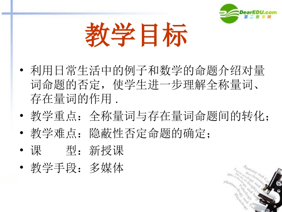 高中数学 142(全称量词与存在量词二量词否定)课件 新人教A版选修1-1 课件_第3页