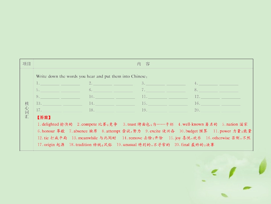 高考英语一轮复习 Unit2 Sporting events 牛津译林版必修4 试题_第3页