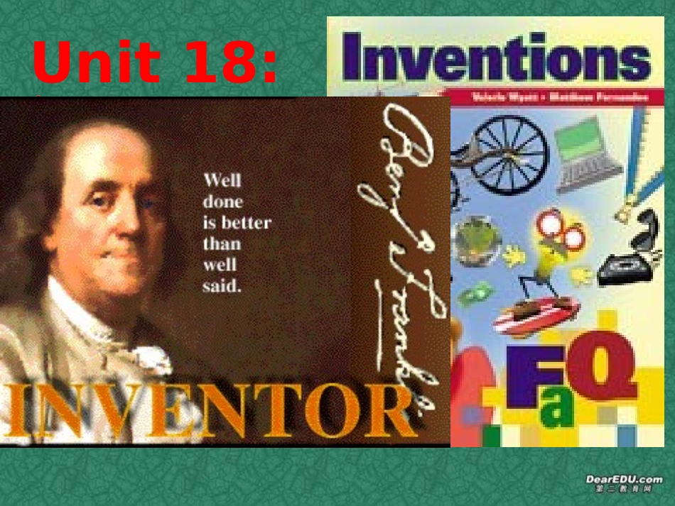 江苏省高淳地区高二英语第十八单元第一、二课时教学课件 人教版 课件_第1页