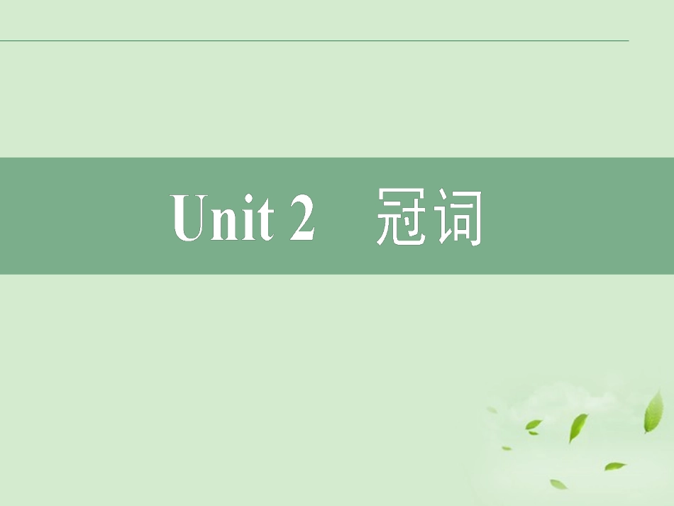 高考英语二轮复习 Unit2 冠词课件_第2页