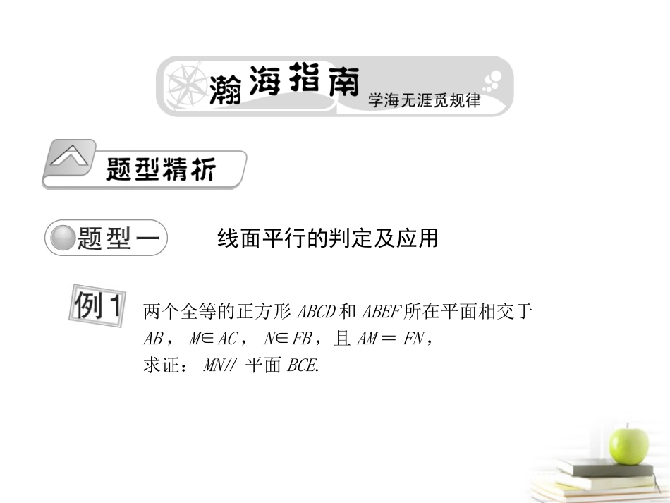 高考数学总复习第九单元 第四节 直线、平面平行的判定及其性质精品课件_第2页