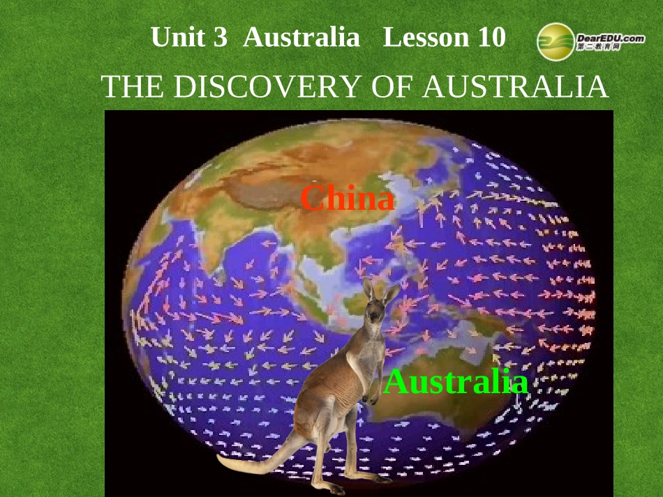 高中英语 Unit 3  Australia   Lesson 10课件_第2页