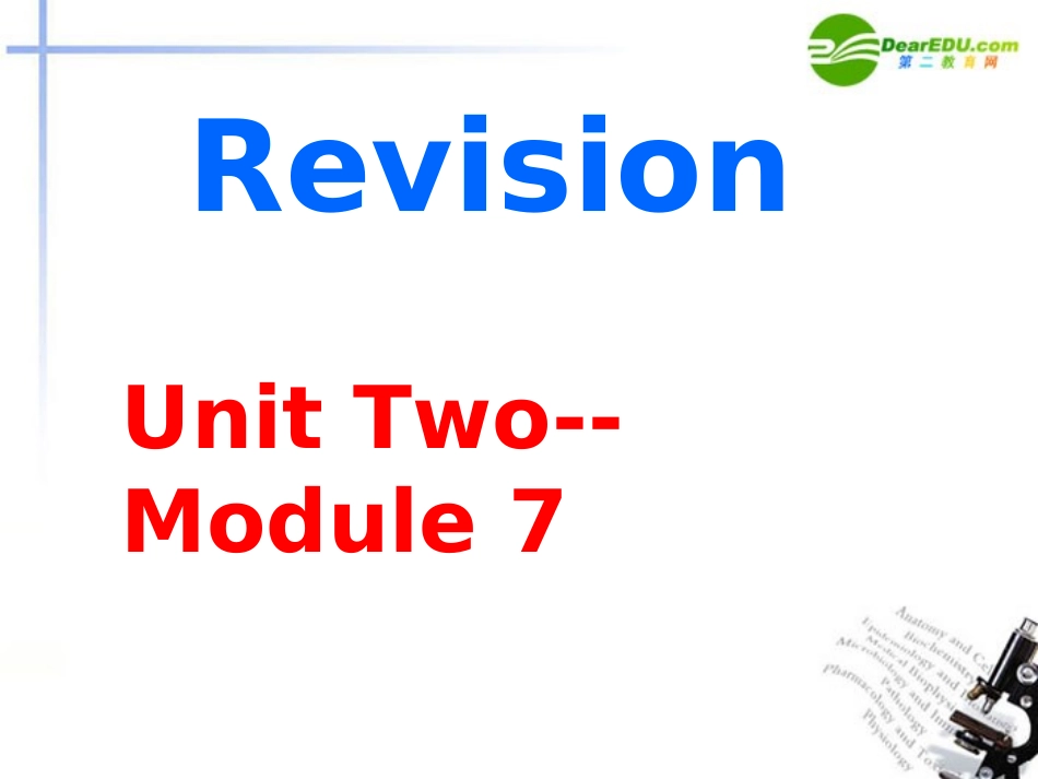 高中英语 Module7unit2 复习课件 牛津版选修7 课件_第1页