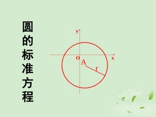 湖南省桃江四中高二数学(4.1.1 圆的标准方程)课件