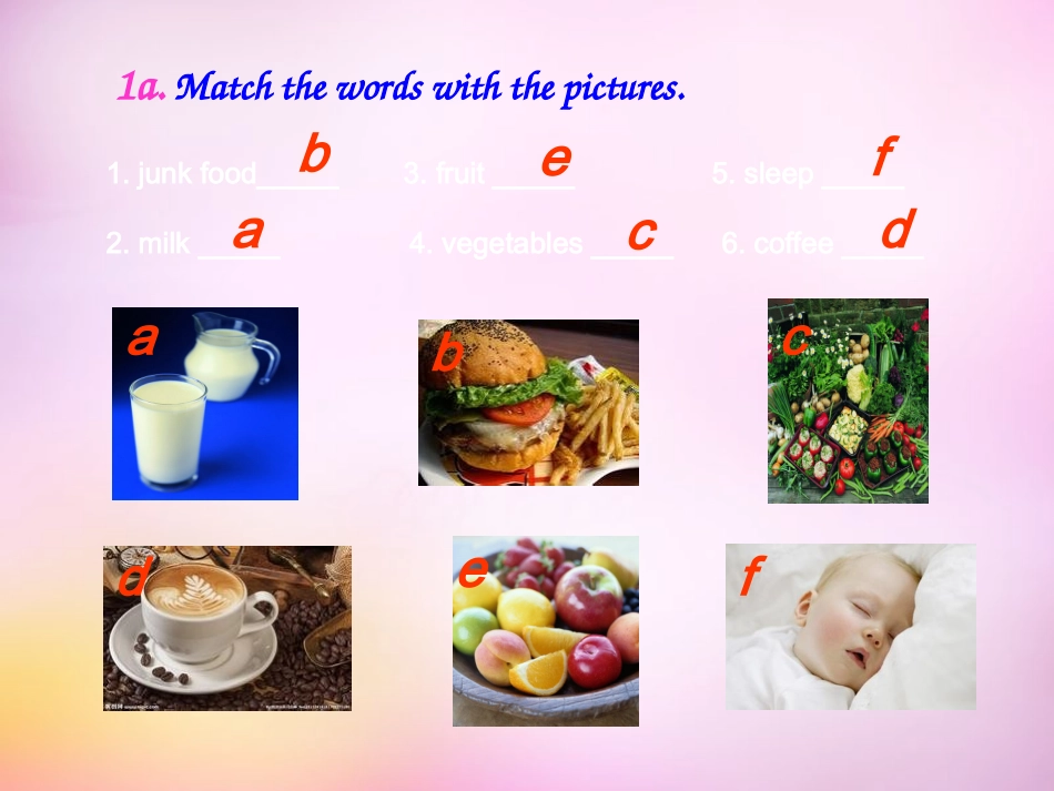 秋八年级英语上册 Unit 2 How often do you exercise Section B(1a 1e)课件 (新版)人教新目标版 课件_第2页