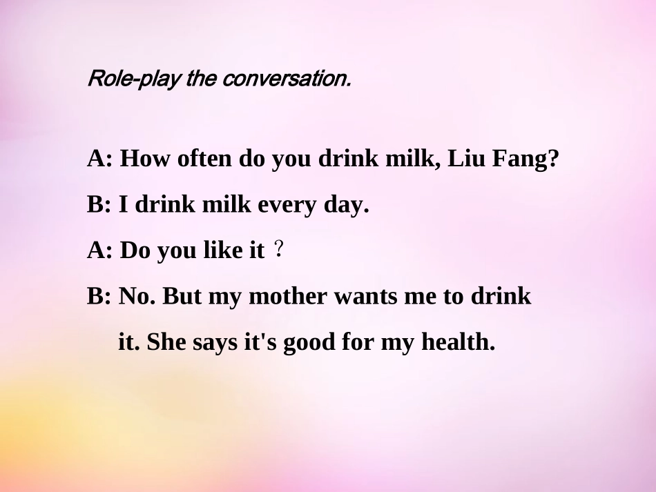 秋八年级英语上册 Unit 2 How often do you exercise Section B(1a 1e)课件 (新版)人教新目标版 课件_第3页