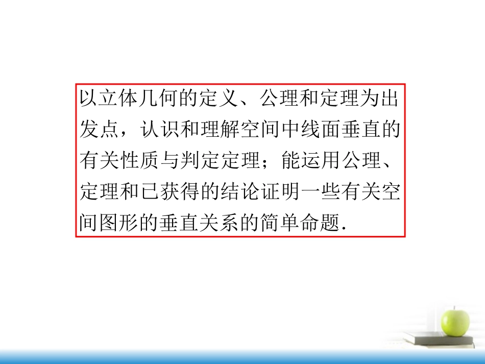 高考数学第一轮总复习 第49讲 空间中的垂直关系课件 文 (湖南专版)  课件_第3页
