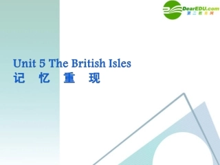 高考英语一轮复习② Unit 5 The British Isles 教学课件