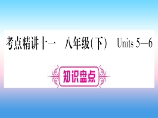 甘肃省中考英语 第一篇 教材系统复习 考点精讲11 八下 Units 5 6课件 (新版)冀教版 课件