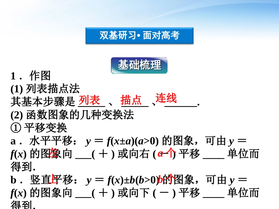 高考数学总复习 第2章第9课时函数的图象精品课件 文 新人教B版 课件_第3页