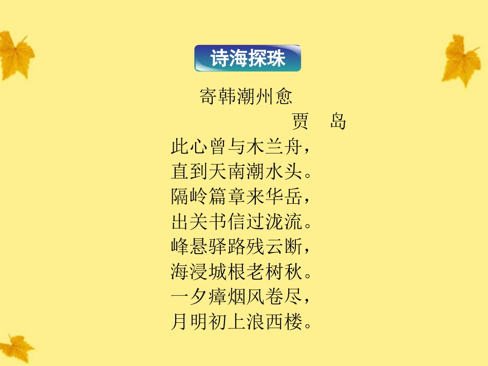 高中语文 28(歌词四首)精品课件 粤教版必修2 课件_第2页