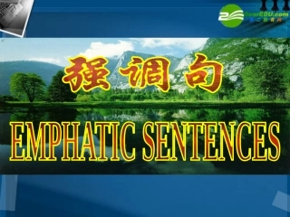 高三英语一轮之强调句课件 新人教版 课件