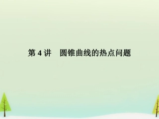 高考数学总复习 第4讲 圆锥曲线的热点问题课件