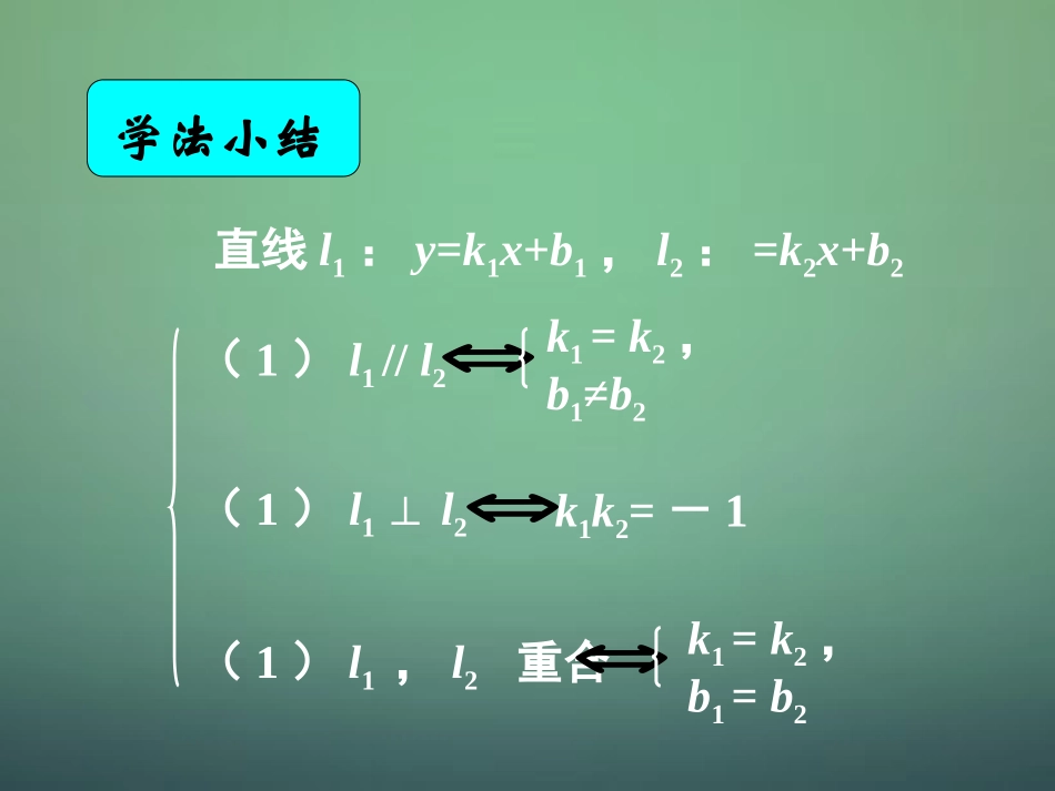 湖南省长郡中学高中数学 3.1.2两条直线平行与垂直的判定课件 新人教A版必修2_第3页