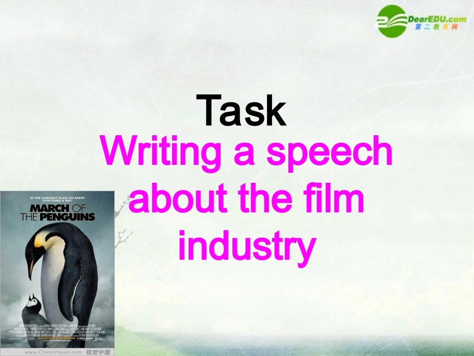 高二英语 Unit 4 Films and film events--Task 课件_第1页