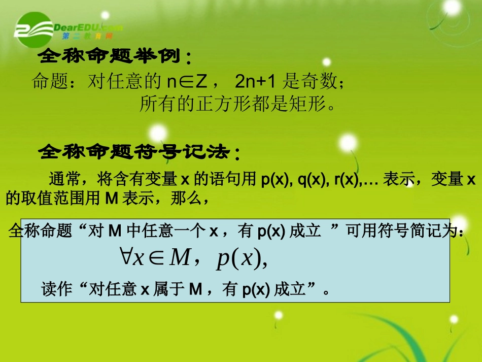 高中数学 13(全称量词与存在量词)课件 苏教版选修1-1 课件_第3页