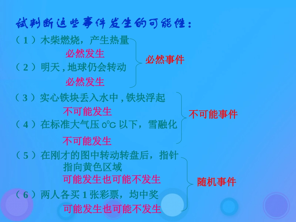 高中数学 第三章 概率 312 事件与基本事件空间课件 新人教B版必修3 课件_第3页