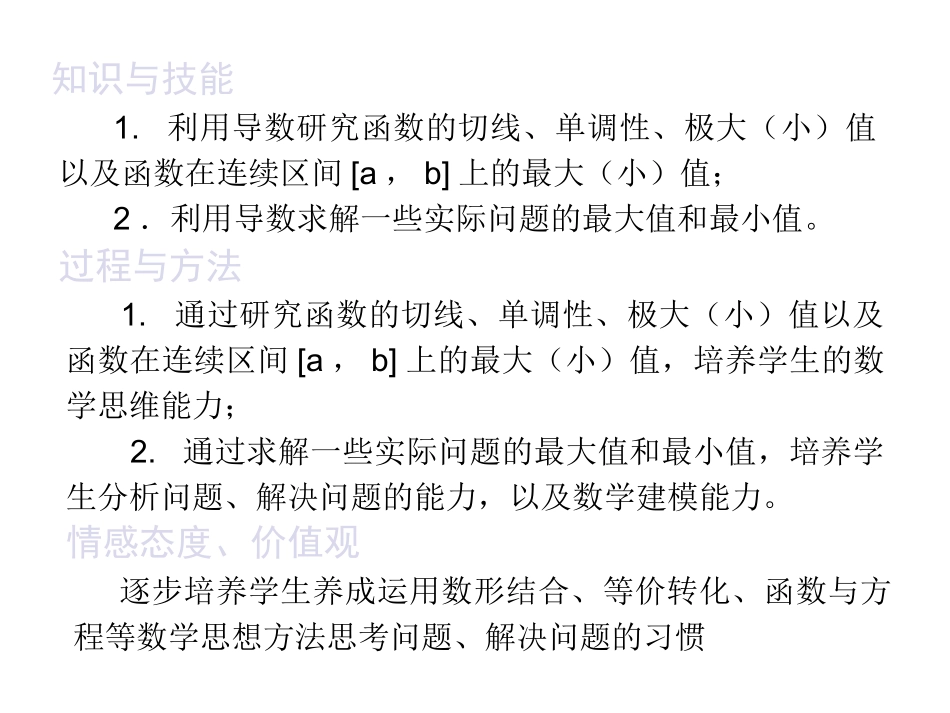 高中数学导数的应用 课件(新人教A版选修2-2) 课件_第2页