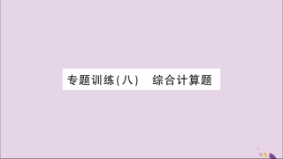 湖北省中考化学一轮复习 专题训练(八)综合计算题课件