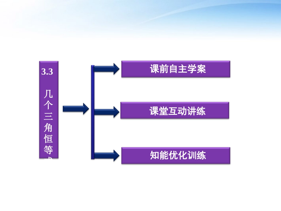 高中数学 第3章33几个三角恒等式精品课件 苏教版必修4 课件_第3页