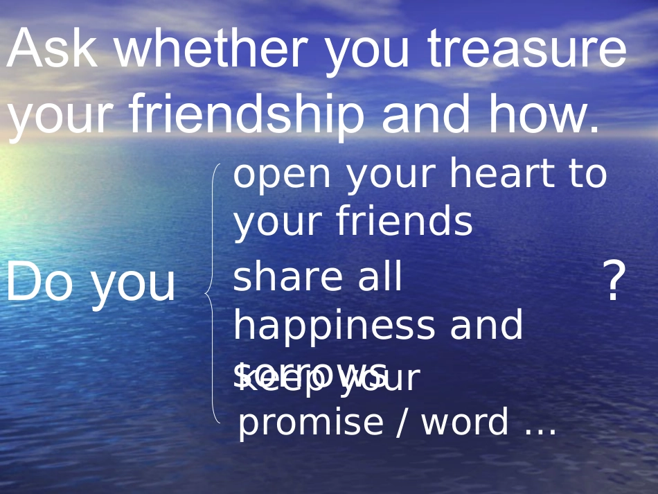 高中英语Unit 1 Friendship-Reading ppt新人教版必修一 课件_第3页