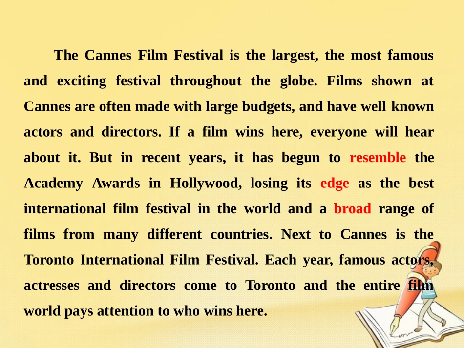 英语 Unit 4 Films and film events单元小结课件 牛津译林版选修8 课件_第2页