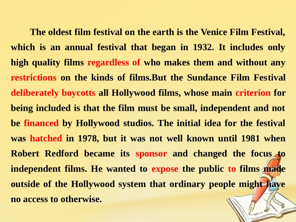 英语 Unit 4 Films and film events单元小结课件 牛津译林版选修8 课件_第3页