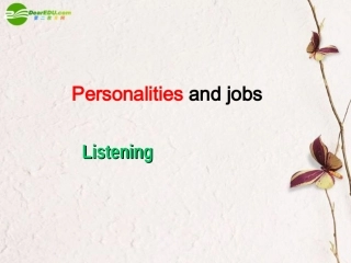 高中英语 Unit 13 Lesson 2 Personalities and jobs课件 北师大版选修5 课件