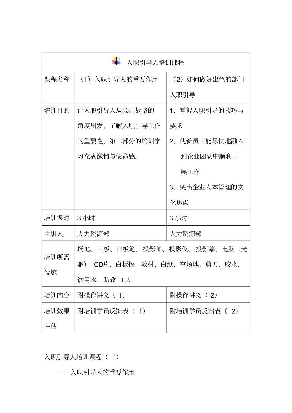 入职指引入职引导人培训课程_第1页