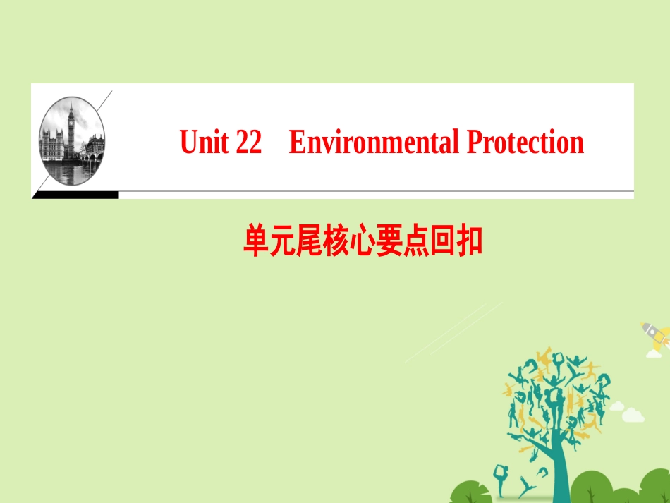英语 Unit 22 Environmental Protection核心要点回扣课件 北师大版选修8 课件_第1页