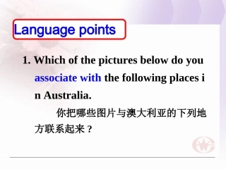 高中英语 Australia-Learning about language课件 新人教版选修9 课件
