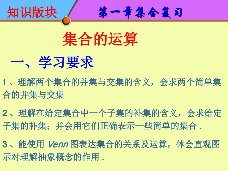 高中数学 第一章 集合复习(2)课件 新人教B版必修1 课件_第2页
