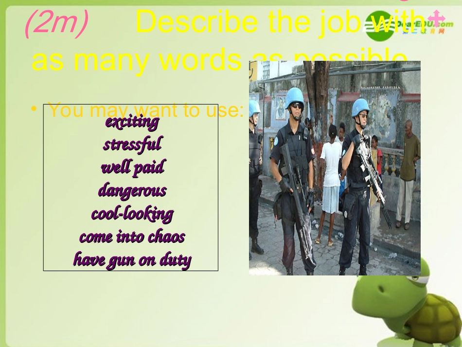高中英语 Module 2(A Job Worth Doing)-Introduction & reading课件 外研版必修5 课件_第2页
